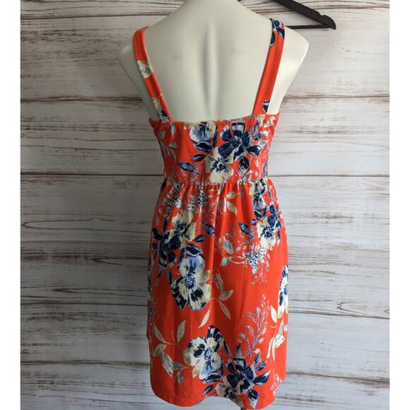 Le Lis Orange Floral Summer Sundress sz Small - Picture 5 of 7